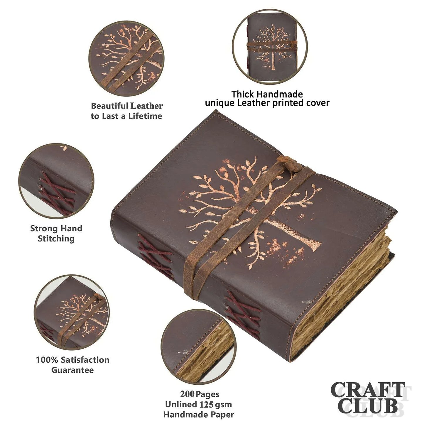 Embossed Tree of Life|Leather Diary